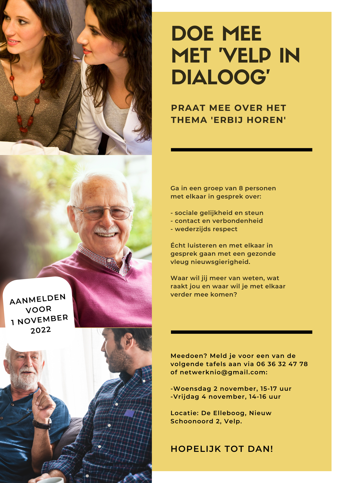 DOE MEE MET 'VELP IN DIALOOG'